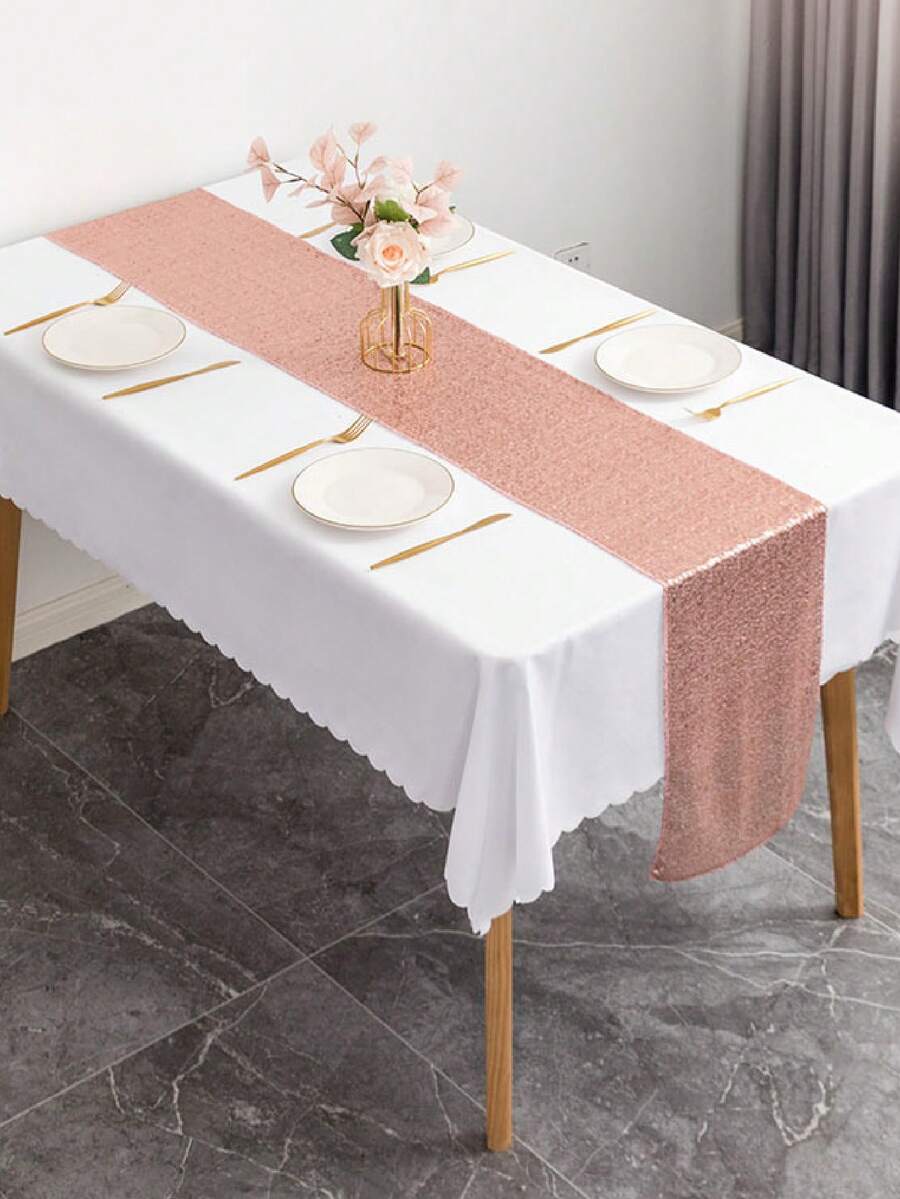 Luxury Table Runners With Sequins: Elegant And Modern, Ideal For Home Decorations, Celebrations, And Special Events, Perfect For Home Decoration And Home Decoration - Rose Gold - View 1