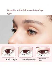 2 Miếng ( Bên trái Và Đúng ) Có thể tái sử dụng Silicone Thấp hơn Lông mi Con tem Niêm phong DIY Ảo thuật Creative Mỹ phẩm Hoà Công cụ Sai Thấp hơn Lông mi Phấn mắt Con tem - Trong sáng - Xem 2