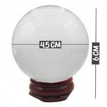 Mini Bola Esfera Magica de Cristal Decoración Magia Habitacion Oficina Meditacion Adivinacion Regalo Amuleto - Transparente - Ver 2