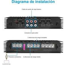 Car Audio Amplifier With 4 Channels 6800w - 黑色 - 查看 4