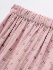 幾何圖案口袋家居服套裝 - 粉色 - 查看 6