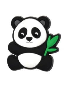 12入組熊貓造型鞋釦,時尚鞋子的裝飾件