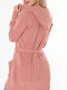 SUETER TEJIDO DE PUNTO LARGO CON PELUCHE - Rosa coral - Ver 3