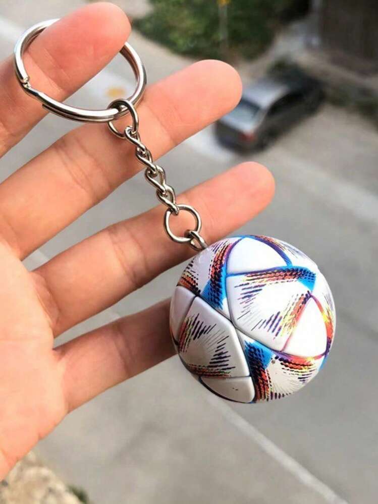 サッカーとフットボールのキーホルダーセット スポーツファンとバック