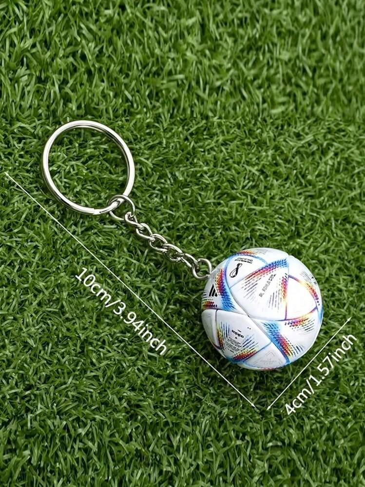 サッカーとフットボールのキーホルダーセット スポーツファンとバック