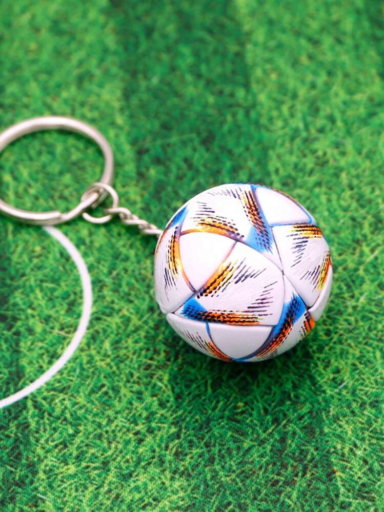 サッカーとフットボールのキーホルダーセット スポーツファンとバック