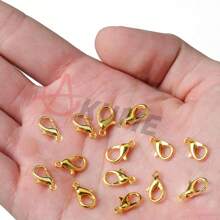 200 Pcs Broche De Perico Para Bisutería, Cierres De Langosta - Dorado - Ver 5