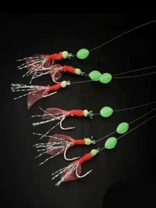 1box 6pcs/set Lifelike Fishing Bait Lures With Hooks - Burgundy - View 2