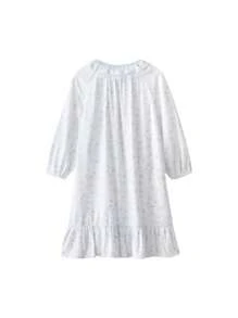 Annil 青少年女孩連袖Modal連衣裙公主睡衣居家服白色 - 白色 - 查看 3