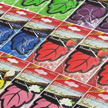 12pcs (Random Scent)  Car  Air Freshener Natural Scented Tea Paper Auto Hanging Vanilla Perfume Fragrance Leaf Shape Car Accessories Interior