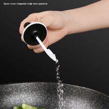 1個家庭廚房一體式調味瓶,防漏防潮集裝箱,適用於蜂蜜、草藥和香料,玻璃密封油存儲容器套裝,帶有小透明瓶的油罐 - 調味瓶 - 查看 7