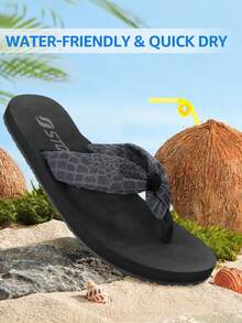 STQ Chanclas para Mujer Playa, cómodas Esterillas de Yoga Sandalias de Verano - Negro - Ver 7