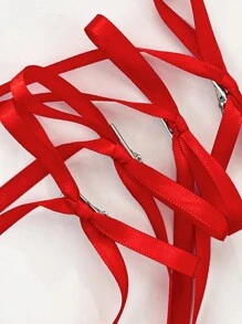 4pcs/Set Women's Red Cloth Fashionable Sweet & Cool Bow Hair Clips, Suitable For Daily Wear Cute Claw Clips Hair Claws Hair Barrettes, School Stuff, Elegant, College, Winter Outfit For Women, Bows, Christmas Outfit For Women