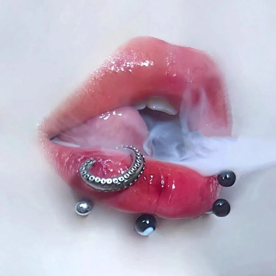 1 Miếng Môi Trụ , Nhẫn môi , Tai Khúc xương Đồ trang sức xuyên thấu Với Bên ngoài Threaded Nam & Nữ Sử dụng - Bạc - Xem 1