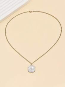 男女新款時尚個性化不鏽鋼項鍊,情侶吊墜設計 - 銀色 - 查看 5