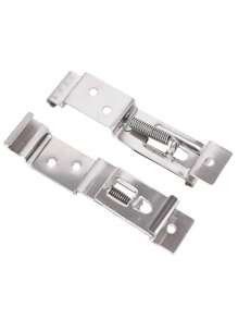 2 Piezas Soportes De Matrícula Para Carros Con Carga De Resorte Y Soporte De Acero Inoxidable Rectangular, Sujetadores Para Matrícula O Placa De Remolque - Albaricoque - Ver 8