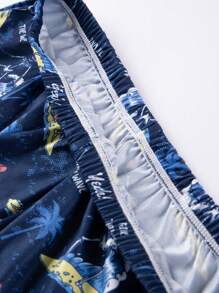 Calzoncillos con estampado de calavera y diseño de anime ahegao para hombres, Halloween - azul real - Ver 5