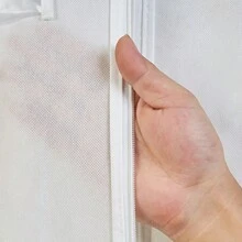 2入組婚紗用長衣罩,透明防塵防水防潮掛式收納袋 - 白色 - 查看 6