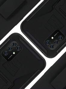 Funda Uso Rudo Con Clip Para Zte Blade V20 Smart - Negro - Ver 4