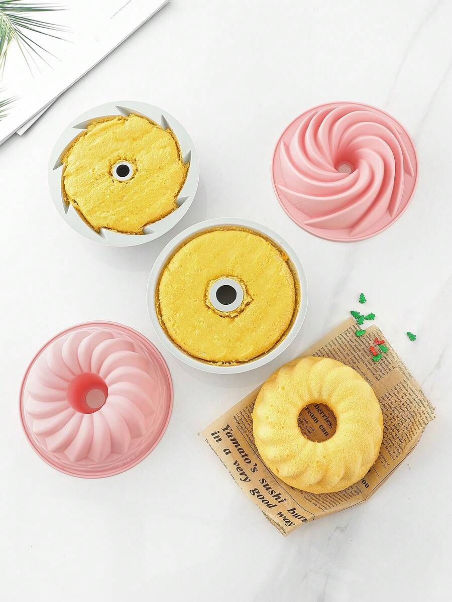 1個6吋圓形矽膠蛋糕模具,適用於蒸和烘焙戚風蛋糕,不黏貝克盆 - 藍色 - 查看 1