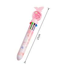 1pc Blue Color 10-color Butterfly Glitter Ballpoint Pen - Blue - View 11