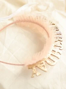 Angel Neitiri 1pc Children's 100 Days Old Birthday & One-year-old Birthday Party Headband, Cute Hair Accessory For Baby Photoshoot