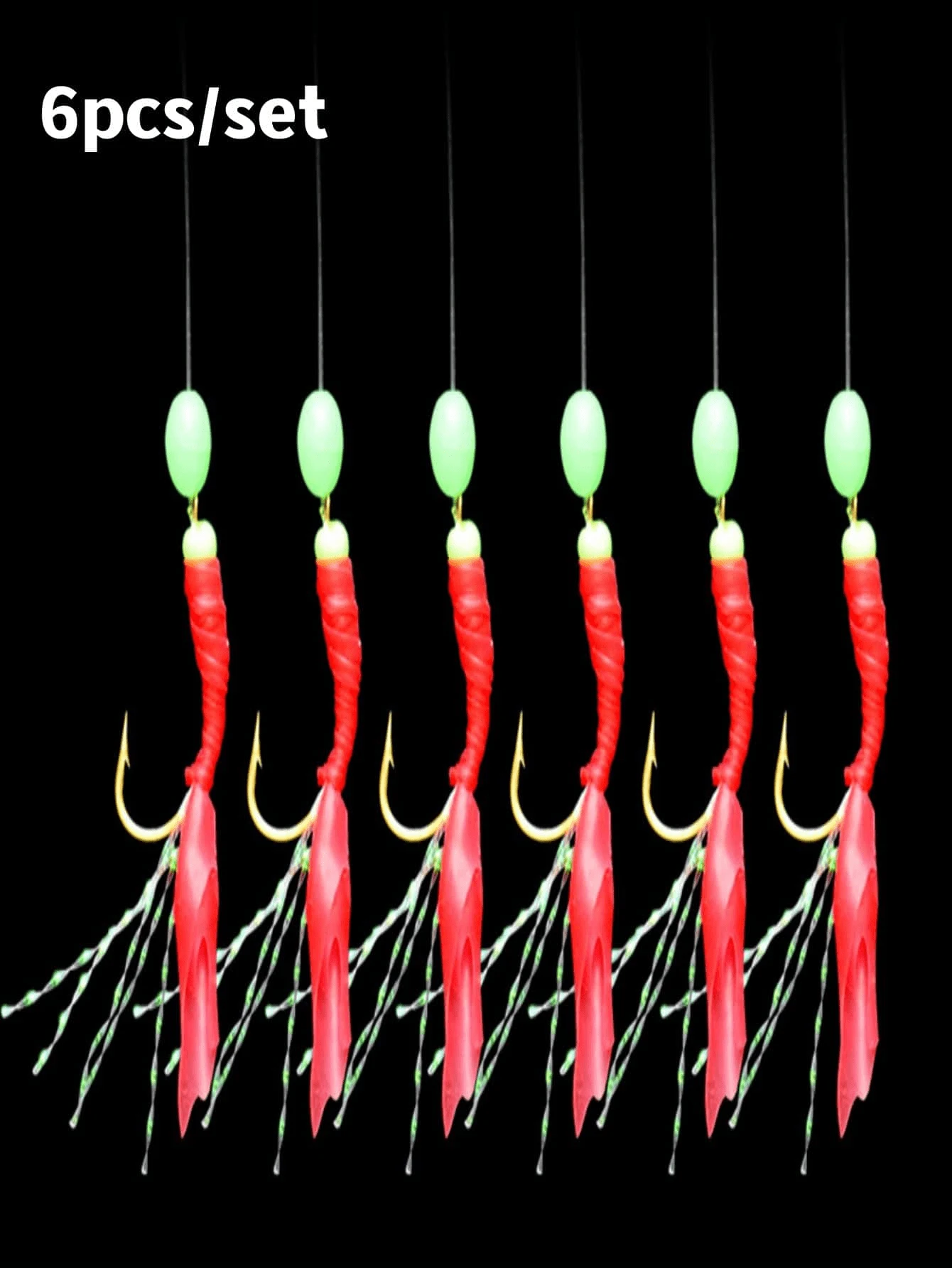 1box 6pcs/set Lifelike Fishing Bait Lures With Hooks - Burgundy - View 1