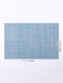 6入組塑料編織餐墊,優雅的矩形塑料編織餐墊,適用於室內或室外飲食,可水洗,可重複使用,防滑,極簡實色餐具墊,編織厚pvc保溫餐墊,防水 - 黃色 - 查看 8