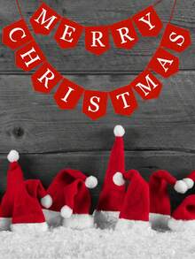 1入組聖誕節聖誕老人圖樣紙質旗幟掛飾,派對裝飾用品 - 彩色 - 查看 4