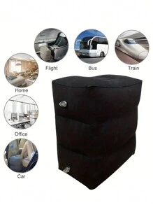 1pc Inflatable Foot Rest Pillow For Travel, Press-type Inflatable, Ultra Light Foldable, For Airplane Train For Car For Travel Business For Siesta, Adjustable Inflatable Footrest Stool For Men and Women Travel Essentials