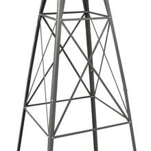 8FT Weather Resistant Yard Garden Windmill - Gray & Red - View 9