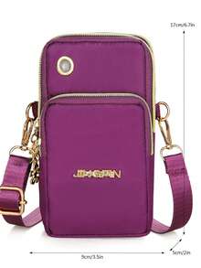 In bóng bay Điện thoại di động Cái túi Với Ngẫu nhiên Vị trí Túi đeo chéo Đối với phụ nữ 2023 Mới Hàn Quốc Phong cách Mini Giải trí Ví Điện thoại Với Cord Đối với Theo chiều dọc Đồng xu Túi đựng - Màu tím - Xem 4