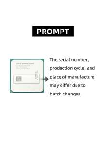 AMD Athlon 3000G 3.5GHz 基本时钟 2 核 4 线程台式机处理器 CPU，AM4 插槽，集成显卡，适用于办公和娱乐 PC，无散热器风扇， - 銀色 - 查看 6