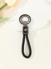 1pc Fashionable Pu Leather Rope Keychain, Unisex And Suitable For Daily Use - Multicolor - View 4
