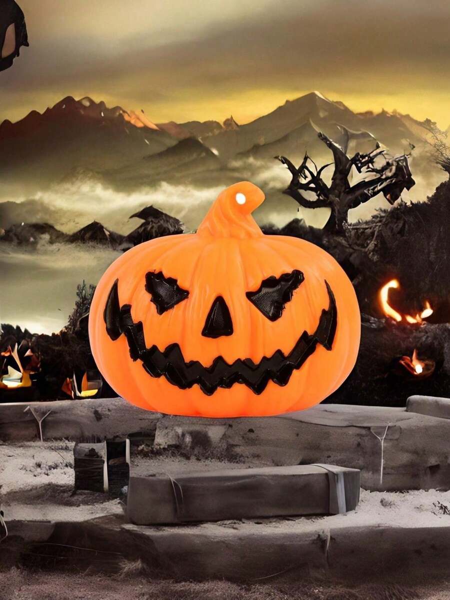 1入戶外萬聖節南瓜裝飾品 - 亮橙色 - 查看 1