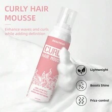 Mousse para rizar el cabello de 150 ml para rizos realzados y rebotantes - Rosa - Ver 2