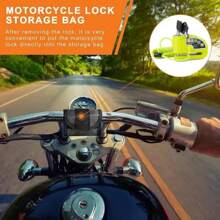 Alarma Motocicle Bloqueo Impermeable Freno Disco Candado - Amarillo - Ver 7