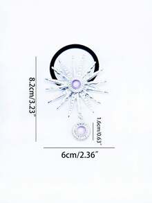 珍珠吊墜和鋅合金向日葵女士髮圈配件,優雅多變的低馬尾髮型風格