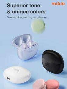 Mibro Micro Earbuds4 藍牙耳機無線耳機觸控控制防水 ENC 高清通話取消迷你運動 TWS 耳機白色 - 白色 - 查看 4