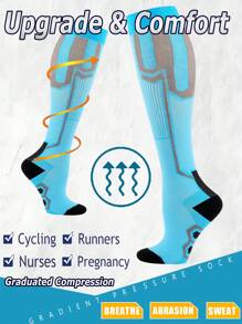 銅壓力襪女性男士mmHg及膝懷孕護士懷孕孕婦藥可愛運動金色適合騎行女性褲襪成年人支撐軟管循環長款女性