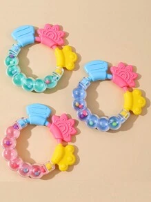 1入隨機顏色寵物矽膠咬不壞聲音玩具,適用於磨牙 - 彩色 - 查看 2