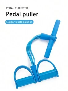 1pc Foot Pedal Resistance Band Training Equipment For Sit-, Waist Slimming And Body Shaping, Multifunctional - Blue - View 5