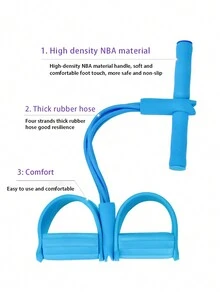 1pc Foot Pedal Resistance Band Training Equipment For Sit-, Waist Slimming And Body Shaping, Multifunctional - Blue - View 2
