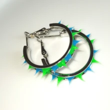 1 件手工矽膠抽繩球耳環/c 形,觸感柔軟,果凍色適合日常佩戴 - C型 - 查看 4