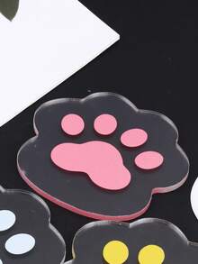 Paleta De Colores Con Forma De Pata De Gato Rosa De Dibujos Animados - Rosa - Ver 5