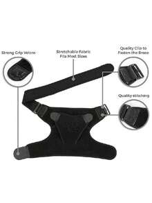 1 件防护透气加压运动护肩可调节肩部防拉伤护具男女健身肩带 - 黑色 - 查看 6