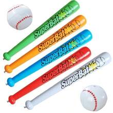 1pc Inflatable Water Baseball Bat, Red Pvc Floating Baseball Bat Toy - Red - View 2