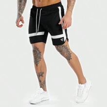 Short De Transpirable Gym Shorts Hombre De Secado Rápido - Negro - Ver 5
