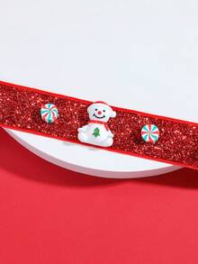 1pc Cartoon Santa Claus Snowflake Soft Pottery Bead Satin Ribbon Necklace - Santa Claus - View 9