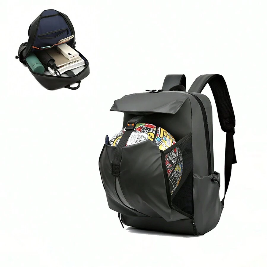 Mochila para hombre, impermeable, de moda, estilo funcional, de gran capacidad, para conducción al aire libre, bolsa de viaje para ordenador - Gris - Ver 1
